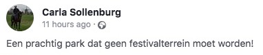 Park geen festivalterrein